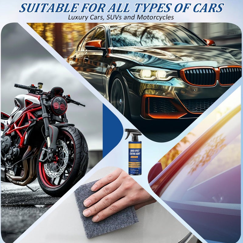 Berthg Advanced Car Quick-Acting Coating Agent Spray with Quick-Acting Formula,Quick Effect Coating Agent for car， Waterless Wash & Scratch Polish for Long-Lasting Protection - Image 4